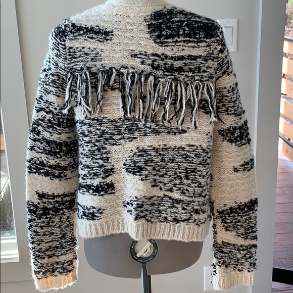 LA Made Wool Blend Tassel Cardigan - Picture 3 of 4